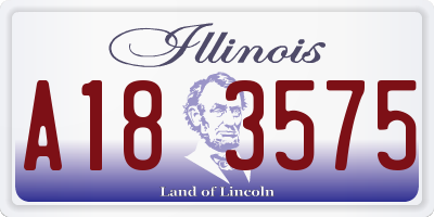 IL license plate A183575