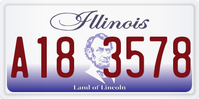 IL license plate A183578