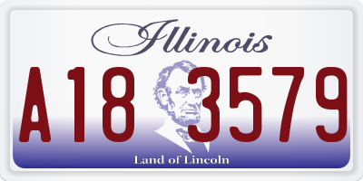 IL license plate A183579