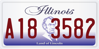 IL license plate A183582