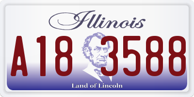 IL license plate A183588