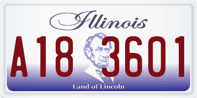 IL license plate A183601