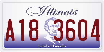 IL license plate A183604