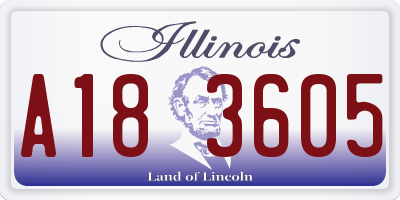 IL license plate A183605