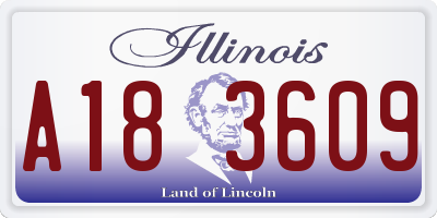 IL license plate A183609
