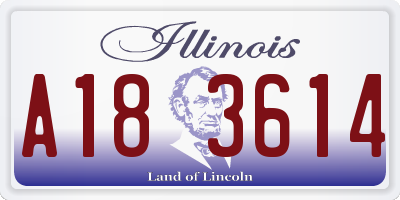 IL license plate A183614