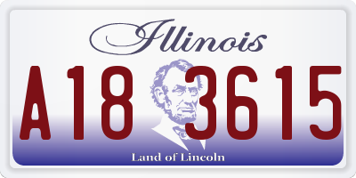 IL license plate A183615