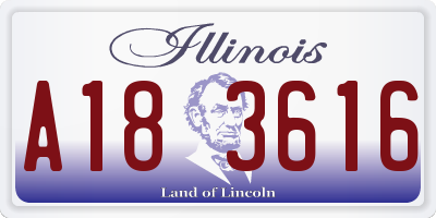 IL license plate A183616