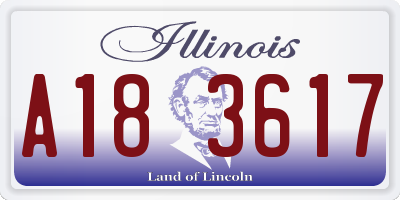 IL license plate A183617