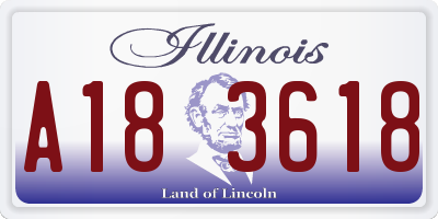 IL license plate A183618
