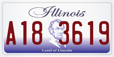 IL license plate A183619
