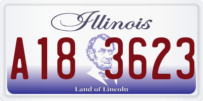 IL license plate A183623
