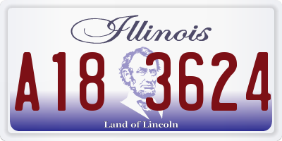 IL license plate A183624
