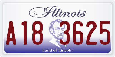 IL license plate A183625