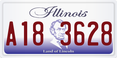 IL license plate A183628