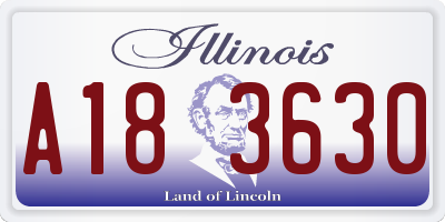 IL license plate A183630