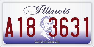 IL license plate A183631