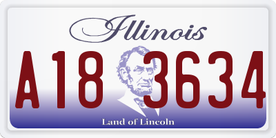 IL license plate A183634