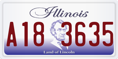 IL license plate A183635