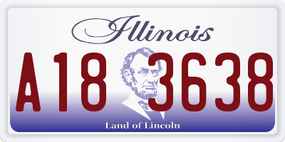 IL license plate A183638