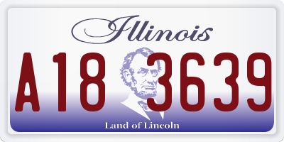 IL license plate A183639