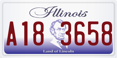 IL license plate A183658