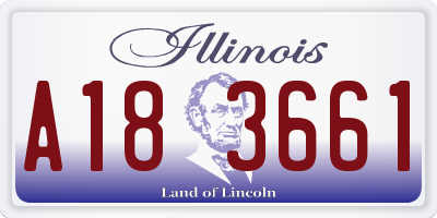 IL license plate A183661