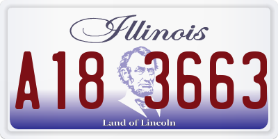 IL license plate A183663