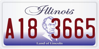 IL license plate A183665