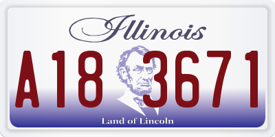 IL license plate A183671