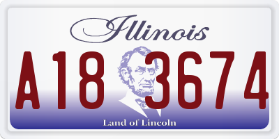 IL license plate A183674