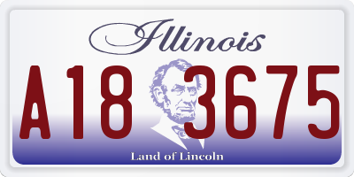 IL license plate A183675