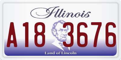 IL license plate A183676
