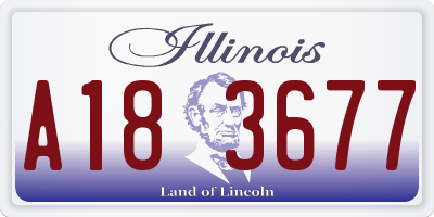 IL license plate A183677