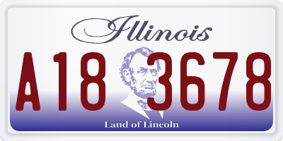 IL license plate A183678