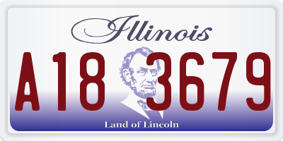 IL license plate A183679