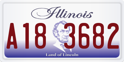 IL license plate A183682