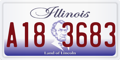 IL license plate A183683