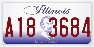 IL license plate A183684