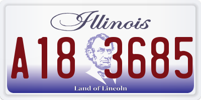 IL license plate A183685
