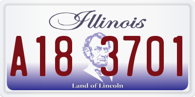 IL license plate A183701