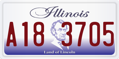 IL license plate A183705
