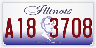 IL license plate A183708