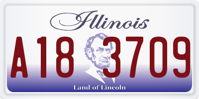IL license plate A183709