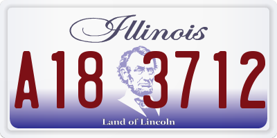 IL license plate A183712