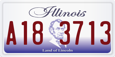 IL license plate A183713
