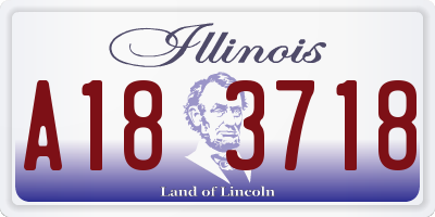 IL license plate A183718