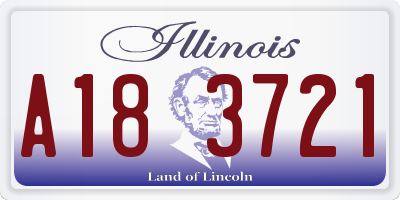 IL license plate A183721