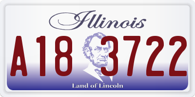 IL license plate A183722