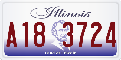 IL license plate A183724